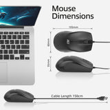 Act Connectivity Wiled Full Size Optical Mouse