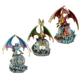 Dark legends crystal ball dragon snow globe