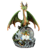 Dark legends crystal ball dragon snow globe
