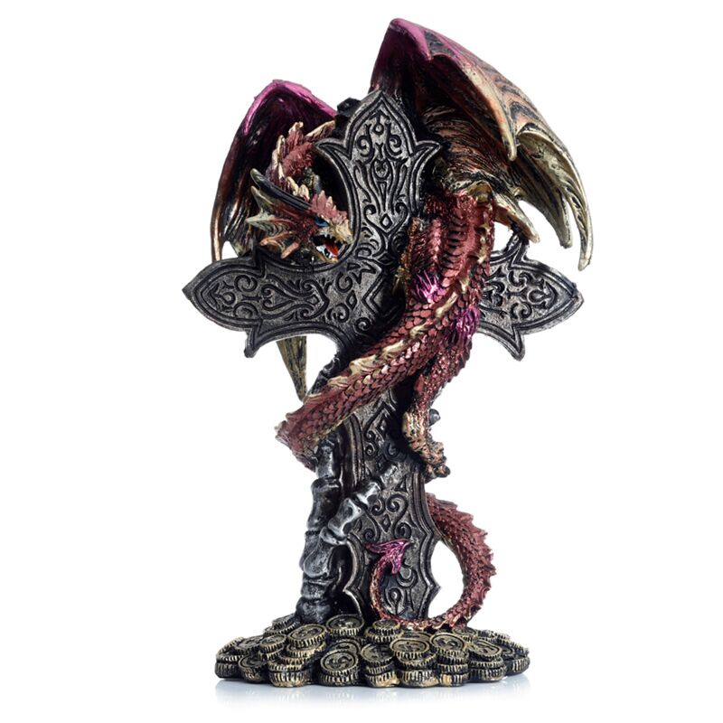 Dark legends celtic cross treasure keeper dragon