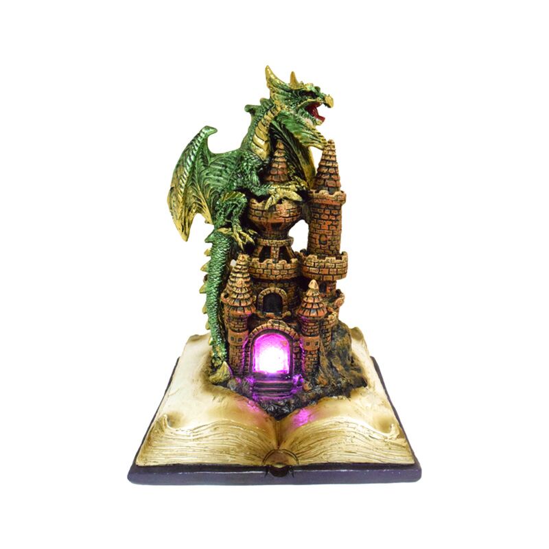 Dark legends led enchanted fairytale castle earth dragon