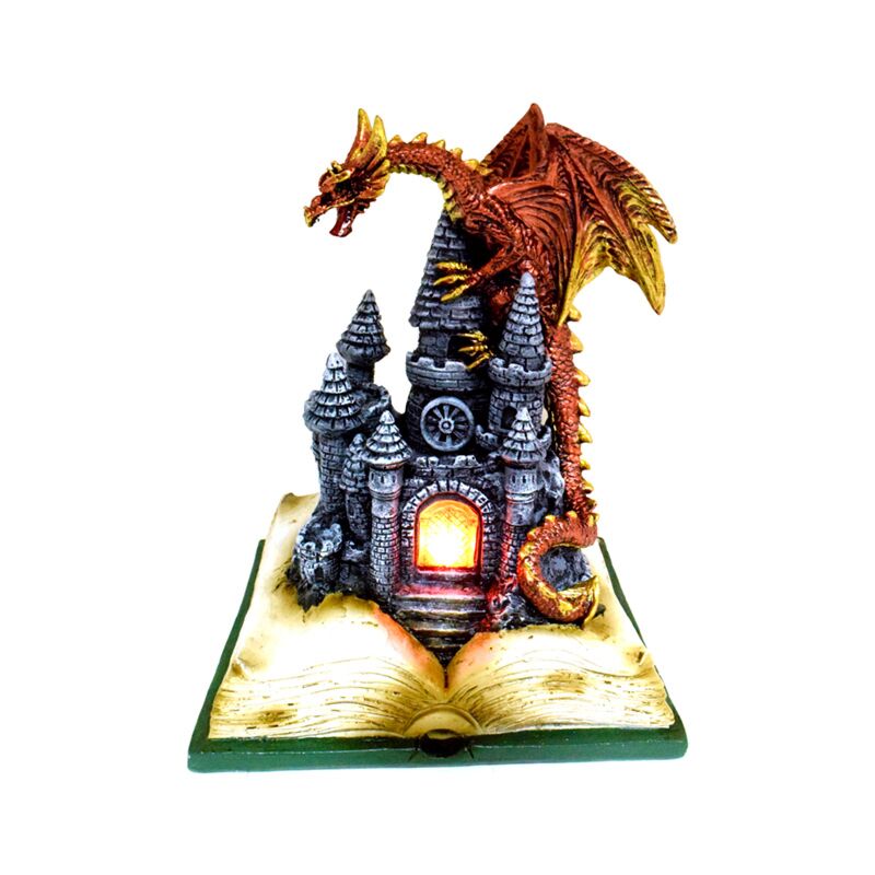 Dark legends led enchanted fairytale castle earth dragon