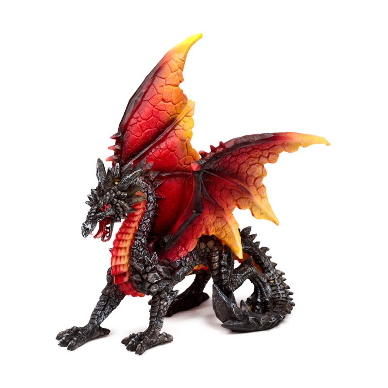Dark legends protector of the night obsidian fire dragon 17cm