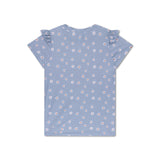 Daisy flower | blue UV swim shirt with short sleeves