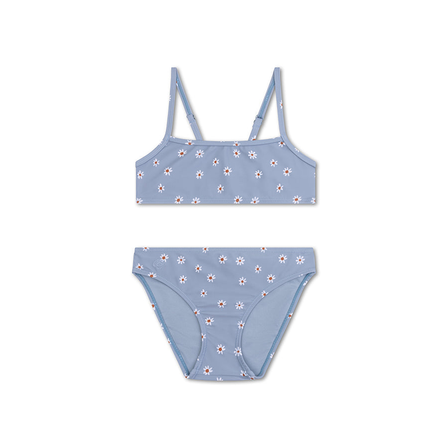 Daisy flower | blue girls UV bikini