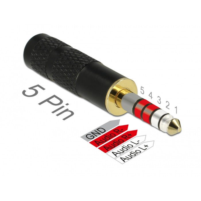 Deck 5-Pin Stereo 4.4 mm männlech Jack op 4-Pin Stereo
