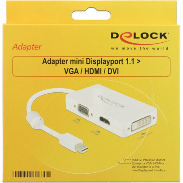 Delock adaptér mini displaypoort na VGA HDMI DVI
