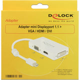 Delock adaptér mini displaypoort na VGA HDMI DVI