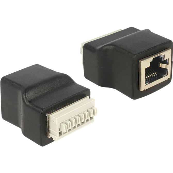 Delock Adapter RJ45 Female> Terminal Block With Push But