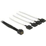 Delock Cable Mini SAS HD SFF-8643> 4 x SATA 7 pin, 0.5m