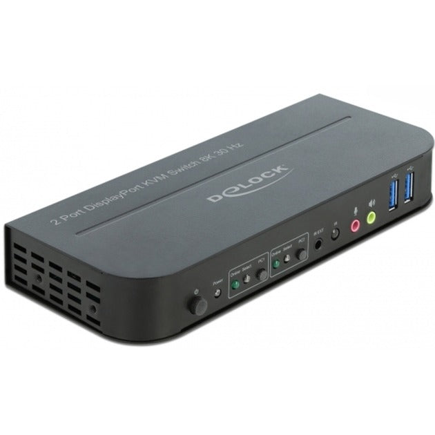 Delock DisplayPort 1,4 kVm switch 8k 30Hz med USB 3.0 og