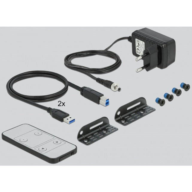 Delock DisplayPort 1,4 kVm switch 8k 30Hz med USB 3.0 og