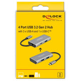 Delock Externo USB 3.2 Gen 2 USB Tipo-C Hub