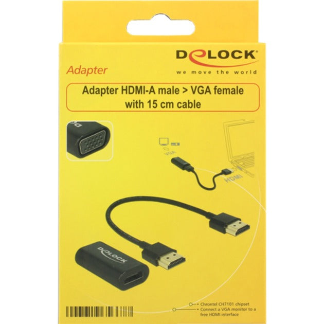 DELOCK HDMI A (femmina)> VGA (femmina)