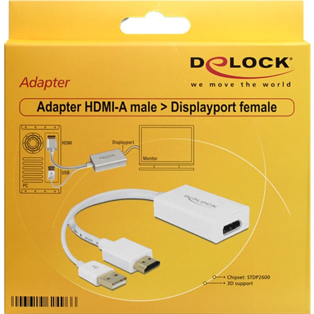Delock HDMI-A (Muž)> Displayport 1.2 (žena)