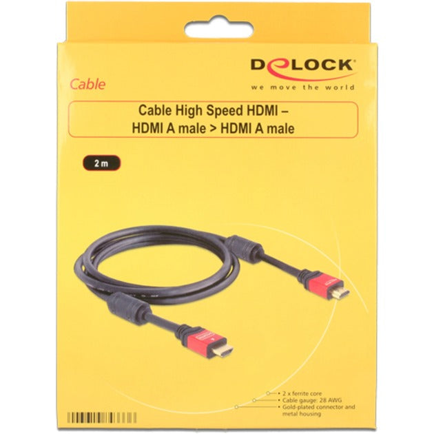DELOCK Vysokorychlostní HDMI - HDMI A MALE> HDMI A MALE