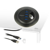 Delock In-desk Hub 4 puertos USB 3.0