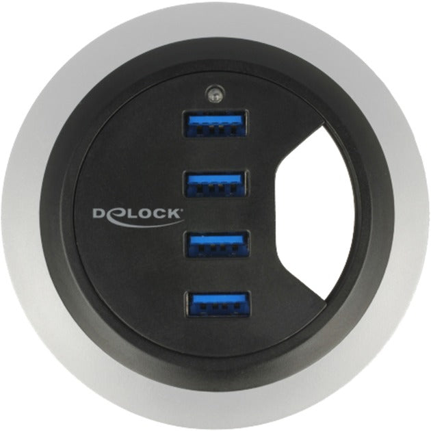 Delock In-desk Hub 4 puertos USB 3.0