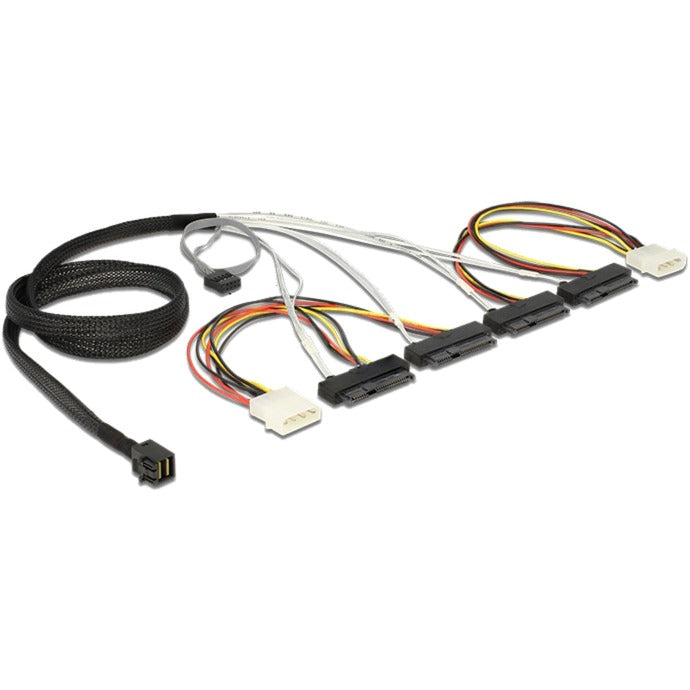 Delock Mini SAS HD SFF-8643> 4 x SAS SFF-8482 + Power +