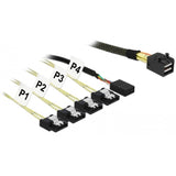 Delock Mini SAS HD SFF-8643> 4x SATA 7-pin