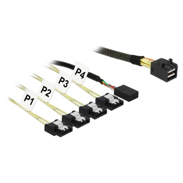 Delock Mini SAS HD SFF-8643> 4x SATA 7-pin
