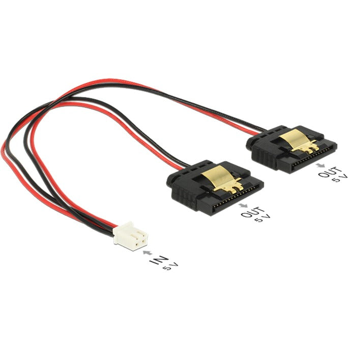 Delock 2 pinos fêmea> 2 x SATA 15 pinos