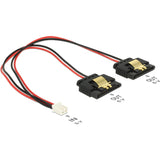Delock 2 pinos fêmea> 2 x SATA 15 pinos