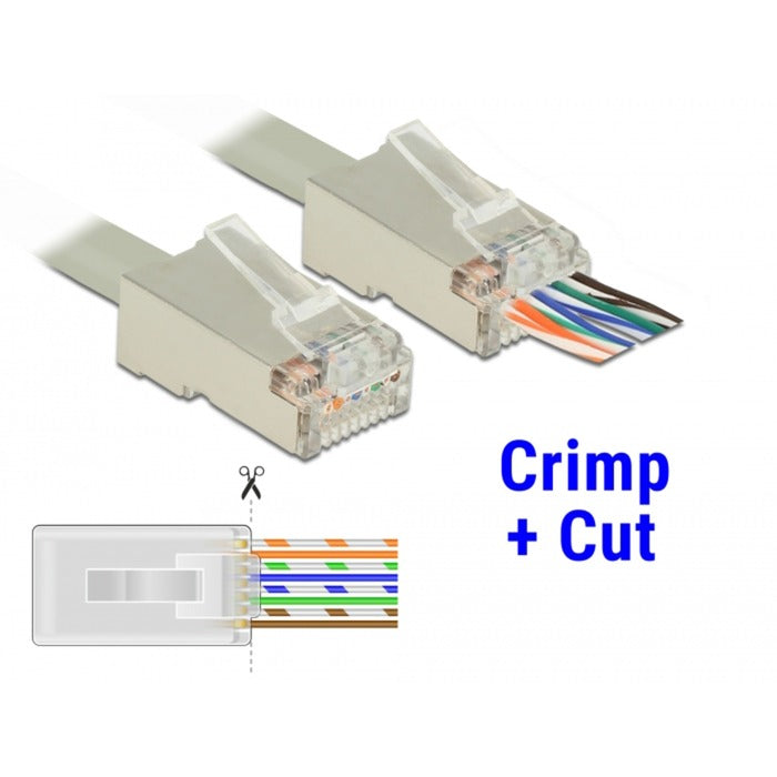 DeLOCK RJ45 Crimp+Cut Plug Cat.6 STP