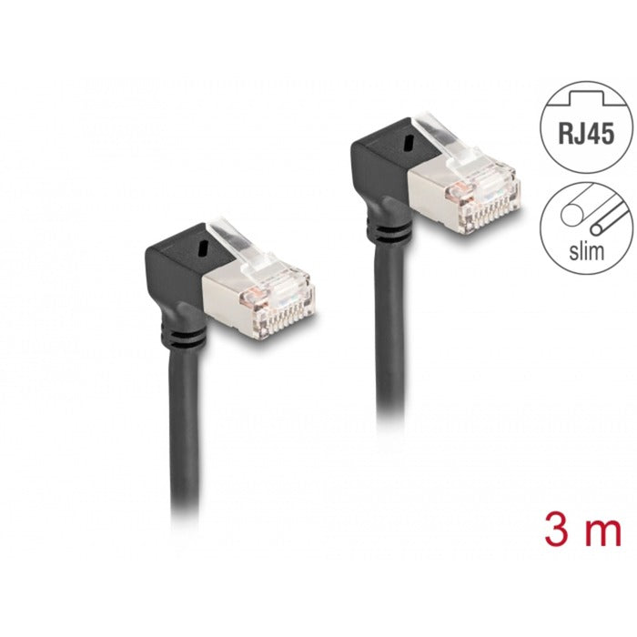 Delock RJ45 Network Cable Cat.6a s ftp vitko 90 ° navzdol