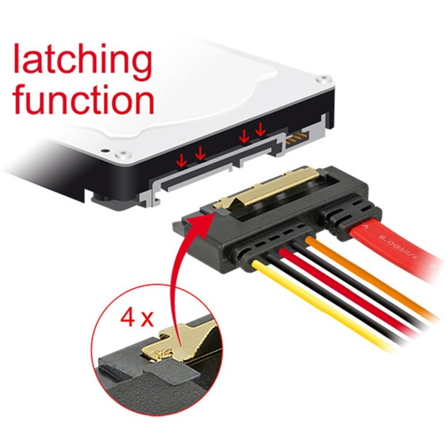 Delock Sata 7 Pin + Molex 4 Pin Power Plug> SATA 22 PIN