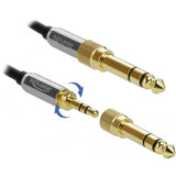Delock stereokabel 3,5 mm 3 pin plug> 3,5 mm 3 pin-st