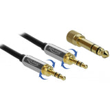 Delock stereo cable 3.5 mm 3 PIN plug> 3.5 mm 3 pin-st
