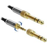 Delock stereo cable 3.5 mm 3 PIN plug> 3.5 mm 3 pin-st