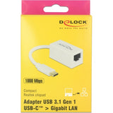 Delock SuperSpeed ​​USB-C (USB 3.1 Gen 1) Moški> Gigabit LA