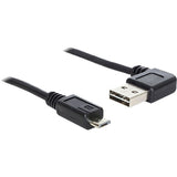Delock USB 2.0 Male Left Right> Micro-B, 3M