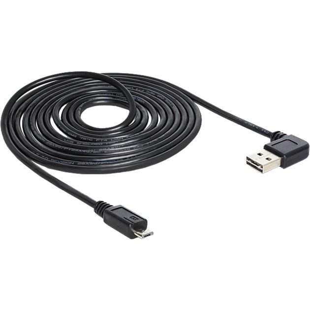 Delock USB 2.0 Male Left Right> Micro-B, 3M