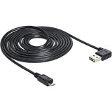 Delock USB 2.0 Male Left Right> Micro-B, 3M