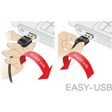 Delock USB 2.0 Male Left Right> Micro-B, 3M