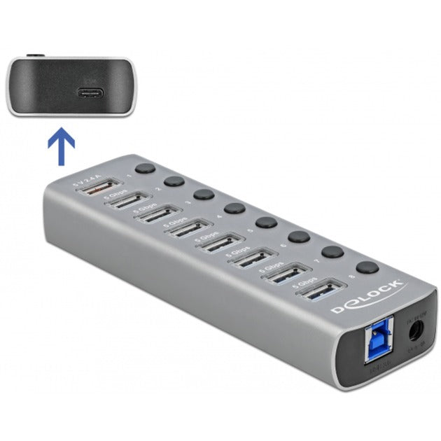 Delock USB 3.2 Gen 1 Hub with 7 gates