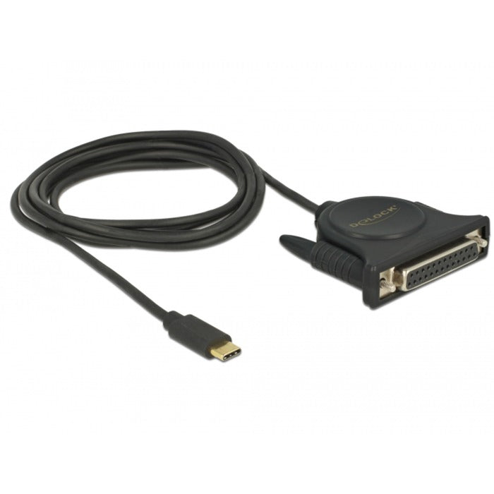 Samec Delock USB-C 2.0> 1 x Paralelní DB25 Žena