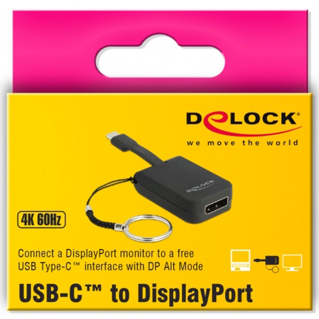 Deckéiert USB-c> Afficheport Adapter Schlësselring