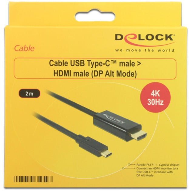 Delock USB-C (moški)> HDMI (moški) (DP alt način)