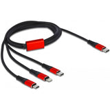 Delock USB charging cable 3-in-1 USB-C to Lightning + Micr