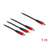 Delock USB charging cable 3-in-1 USB-C to Lightning + Micr