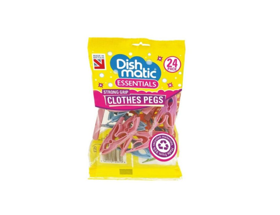 Dishmatic clothespins - recycled - 24 pcs