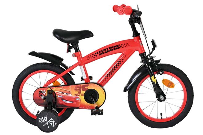 Disney autos disney cars kinderfiets - jongens - 14 inch - rood