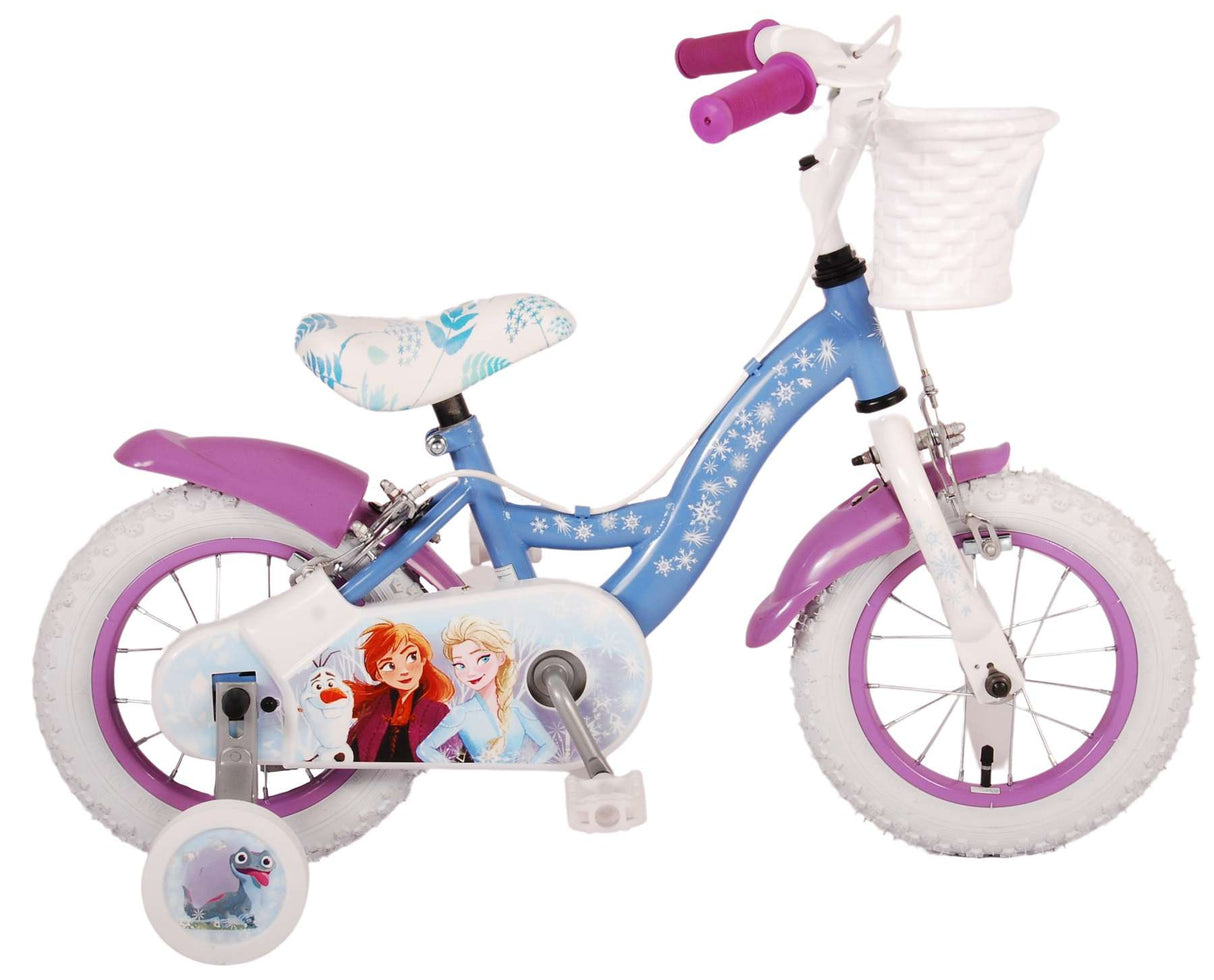 Disney Frozen 2 otroška kolesarska dekleta 12 palčni modro vijolično dve ročni zavora