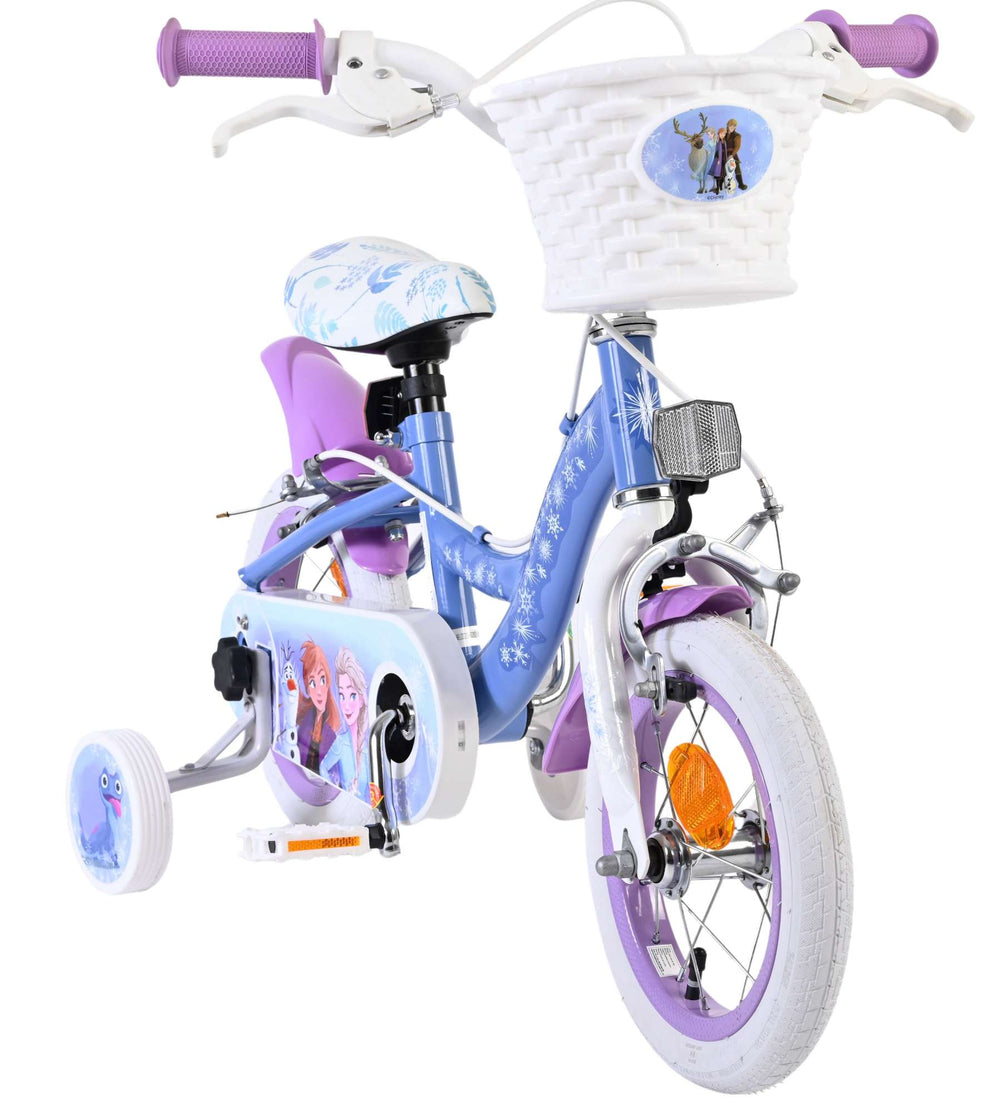 Disney Frozen 2 children's bicycle - girls - 12 inch - blue-purple - two hand brakes