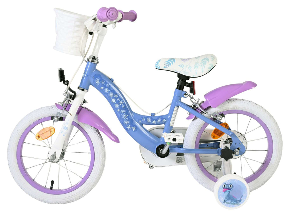 Volare Disney Frozen 2 children's bicycle - girls - 14 inch - blue-purple - two hand brakes