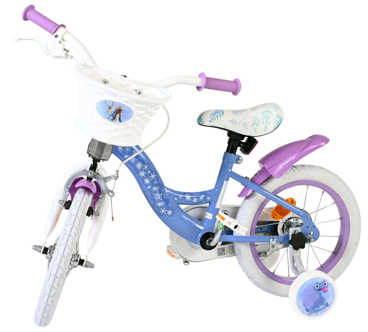 Disney die eiskönigin disney frozen 2 kinderfiets - meisjes - 14 inch - blauw paars